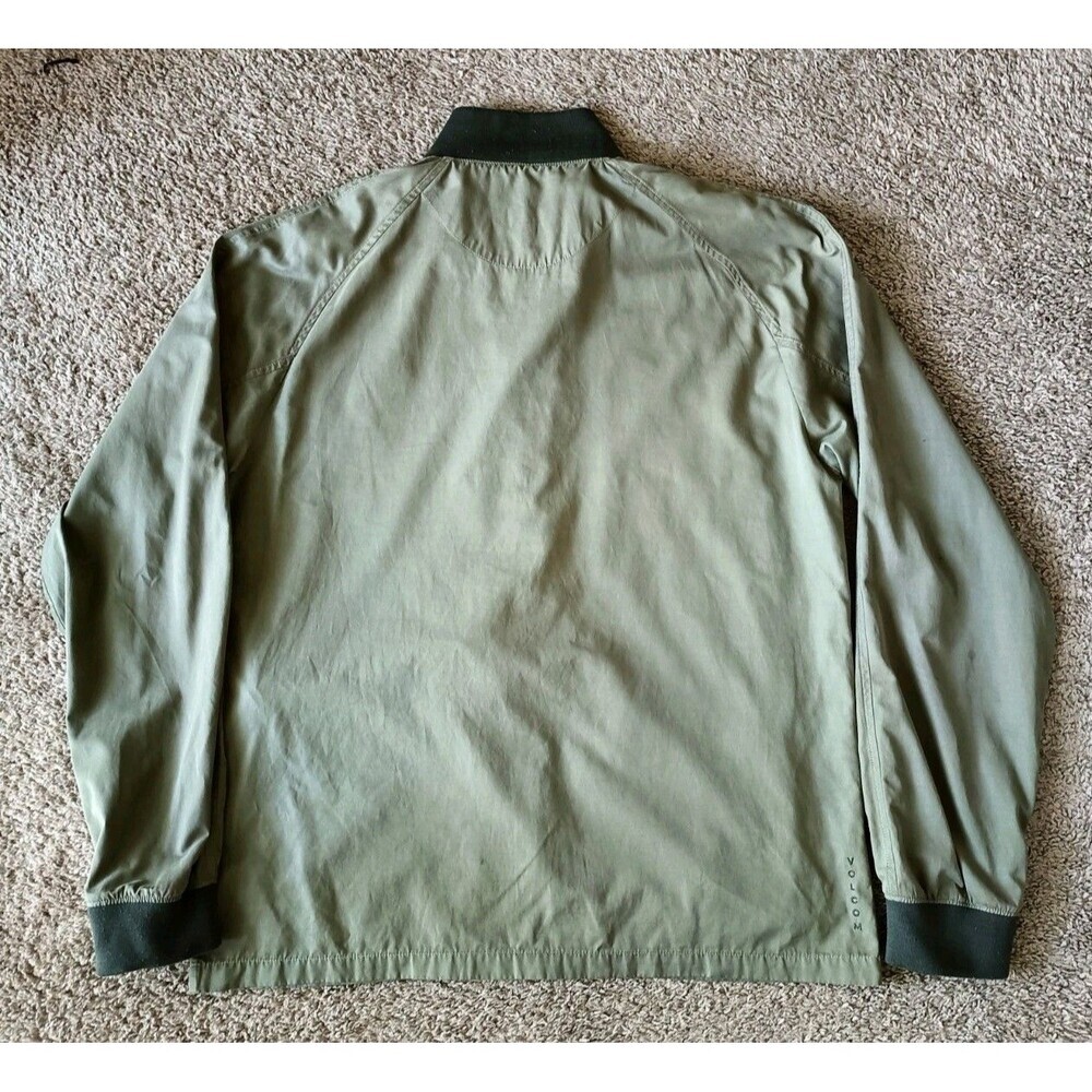 Vintage Volcom Utility Jacket Men's XL Green Full Zip Long Sleeve - Picture 8 of 10